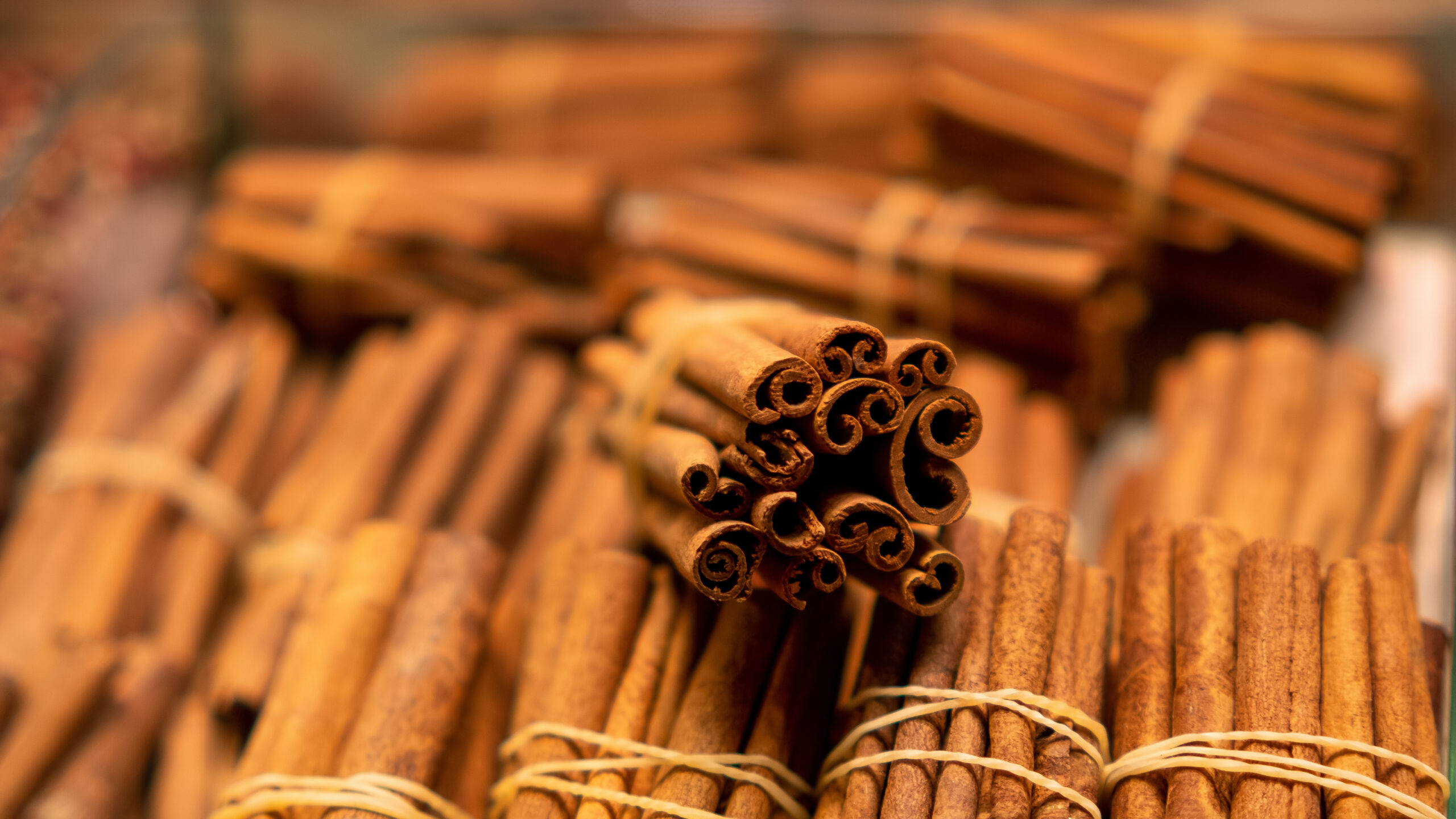 Close-up of turkish cinnamon in the Egyptian Bazaar